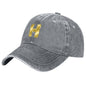 Cotton Vintage Washed Denim Baseball Cap (Front Printing)