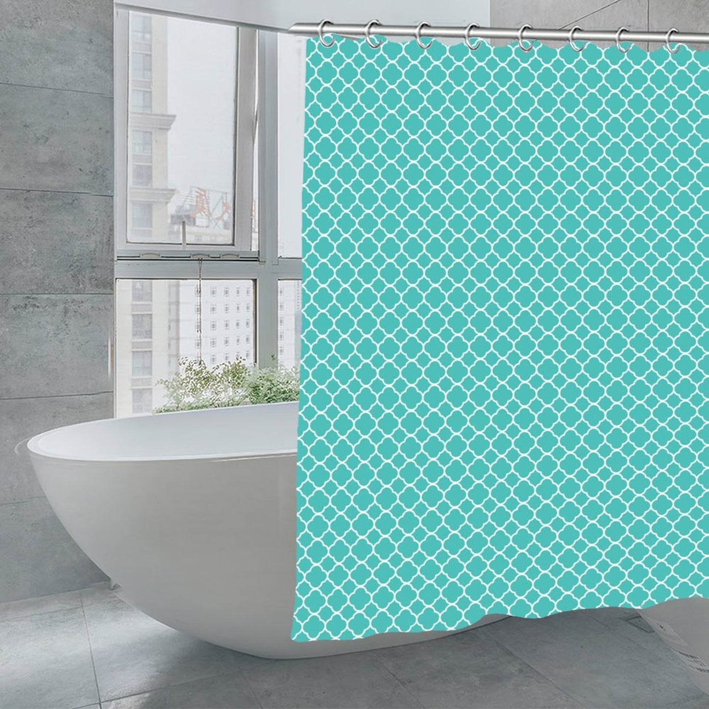 Waterproof Shower Curtain Teal