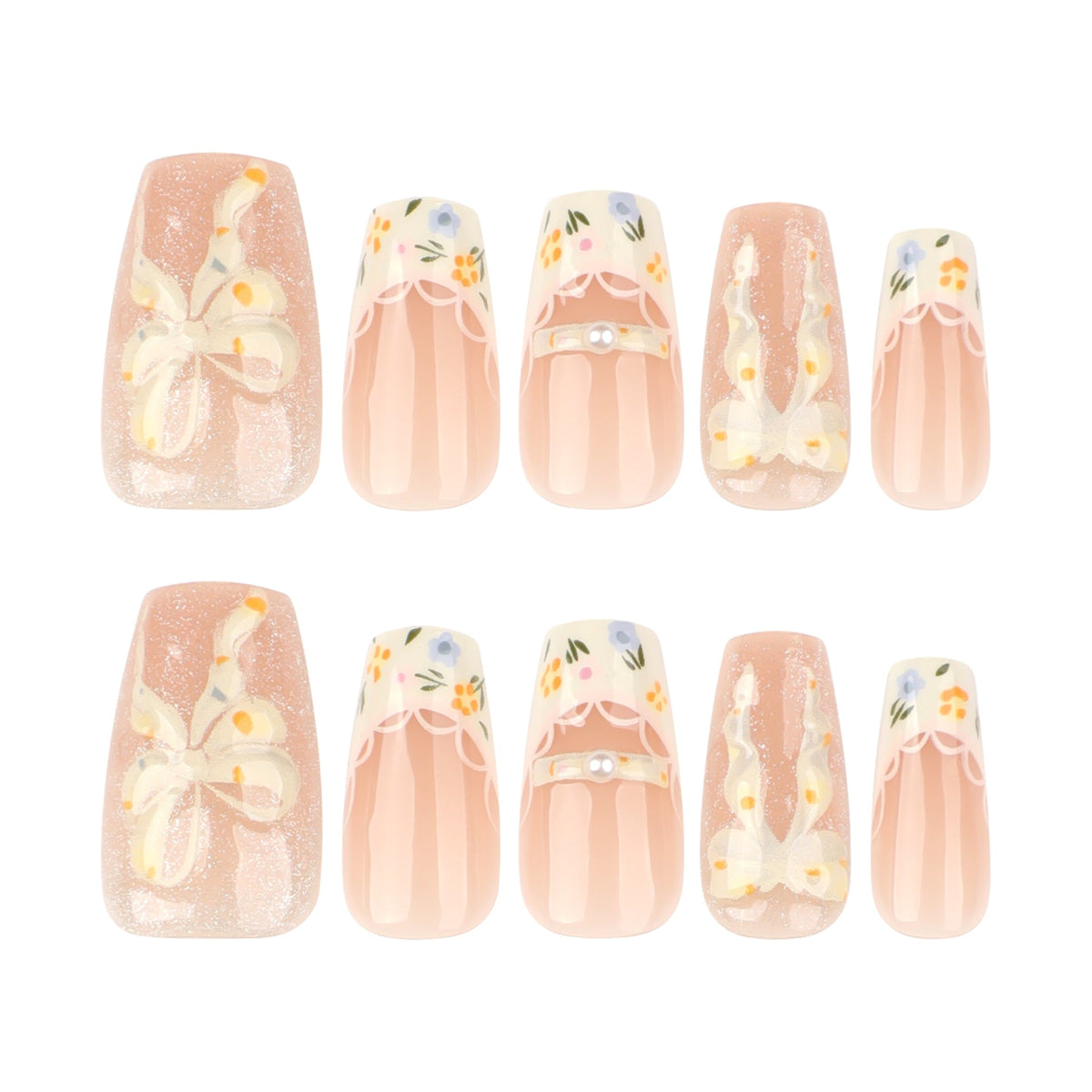 3D bow manicure short ballet wearable cat eye hot-selling wearable 365nails – Image 5