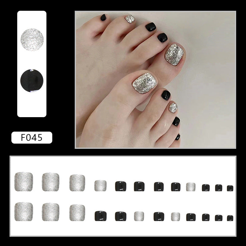 Pure desire French diamond flash ins wind sweet and cool hot girl press-on nails and Press-on toenails special – Image 5