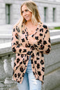 Leopard Printed Open Front Cardigan