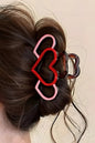 Bonbon Hollowed Heart Design Color Contrasted Acrylic Hair Claw Clip