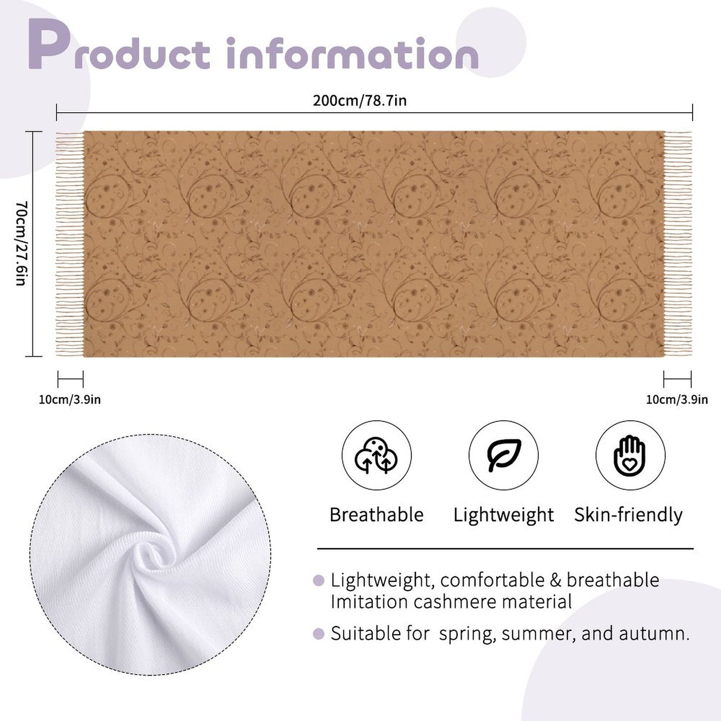 Cashmere-like Tassel Scarf