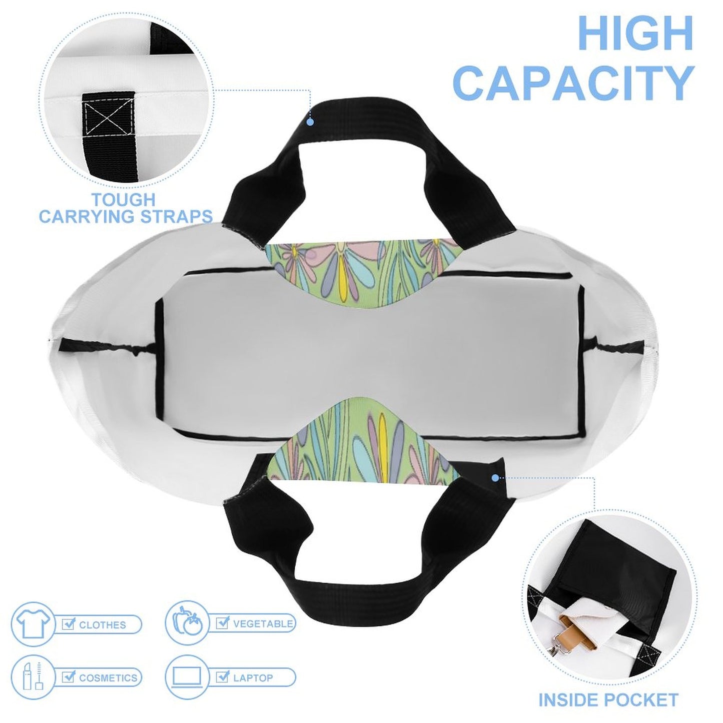 Large One Shoulder Shopping Bag