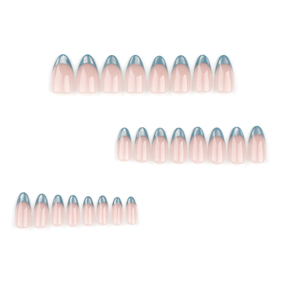 Cat eye wearing manicure French rich green simple almond 365nails – Image 2