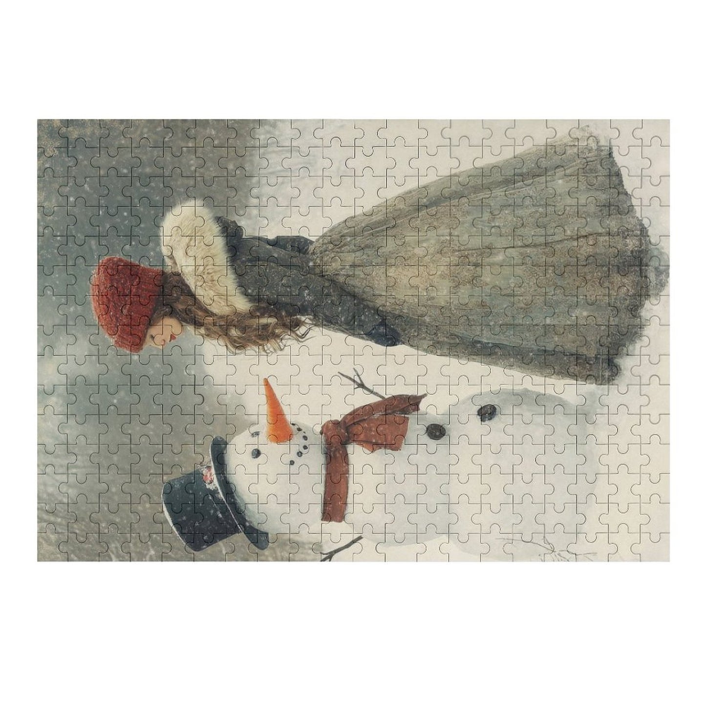 Wooden Picture Puzzle - Snowman