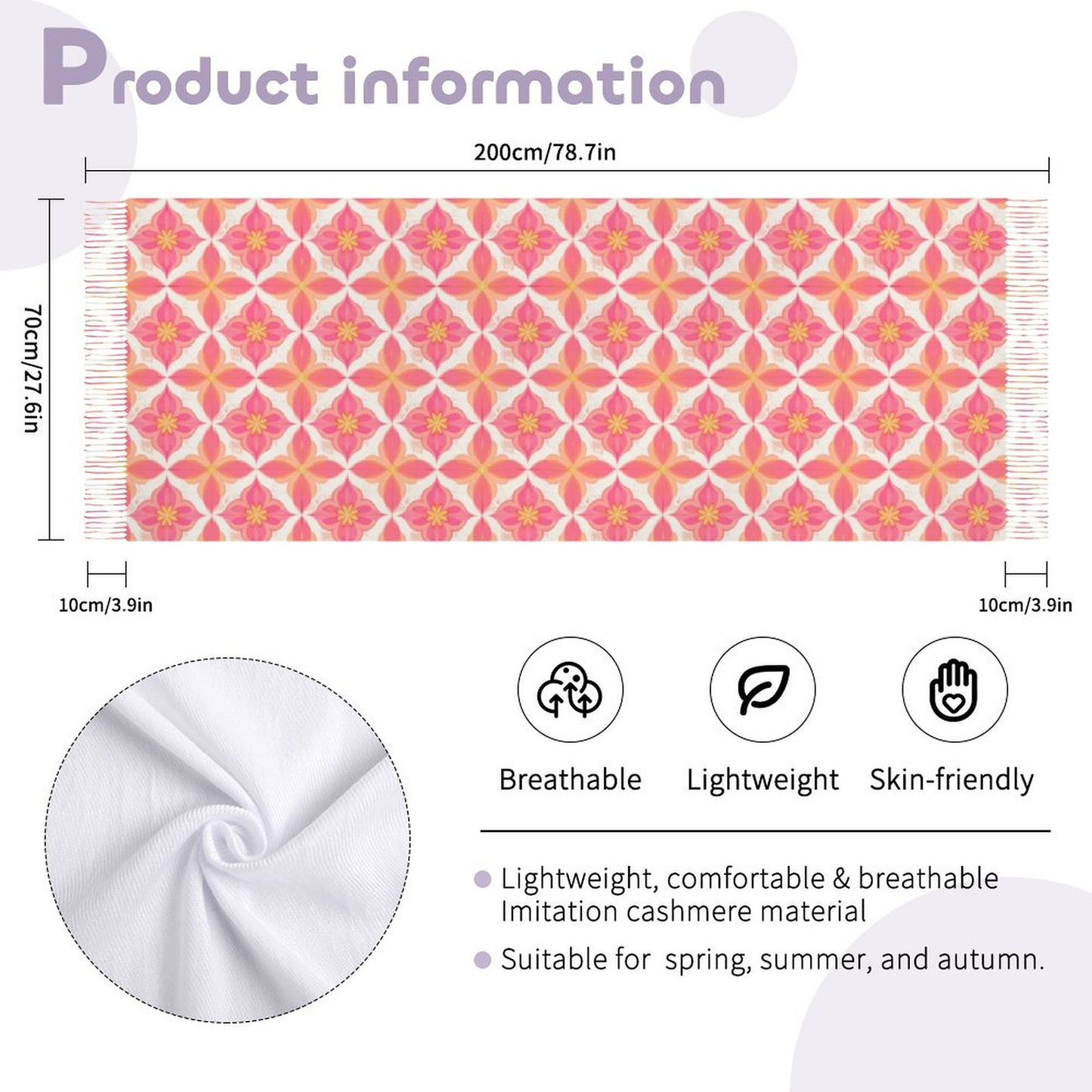 Cashmere-like Tassel Scarf