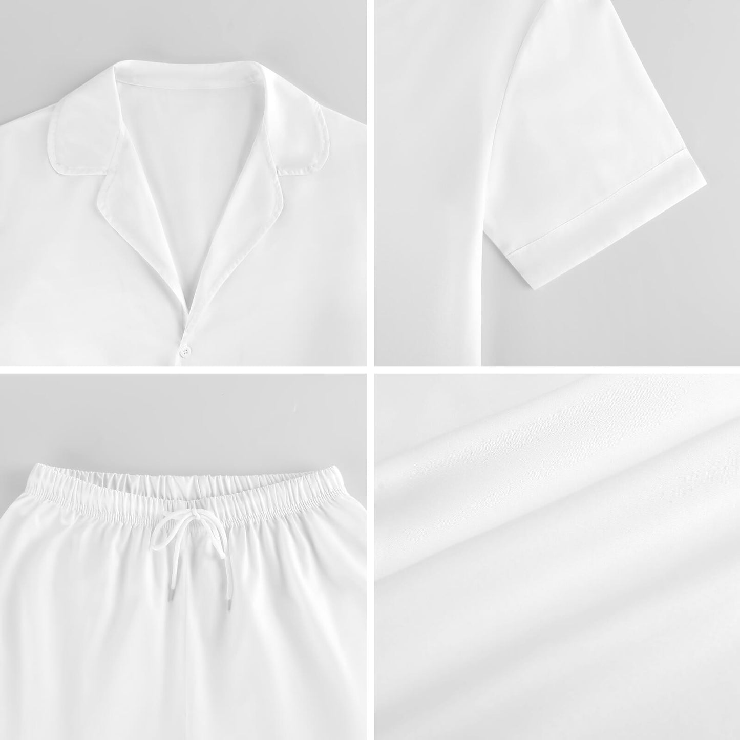 Worn-effect Fabric Women Satin Pajama Set