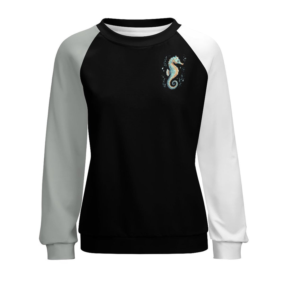 Seahorse Sweatshirt Designs Raglan Style