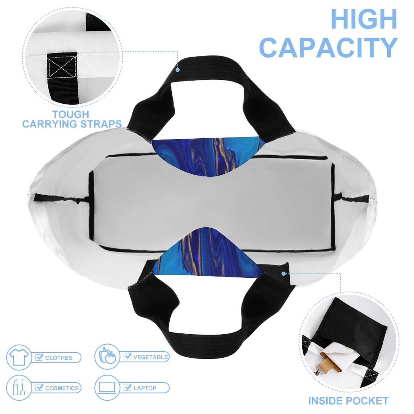 Large One Shoulder Shopping Bag