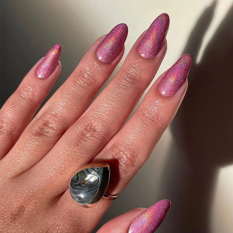 press on nails pads Aurora glitter powder nails patches press on nails pads wholesale nails pads wholesale nails products
