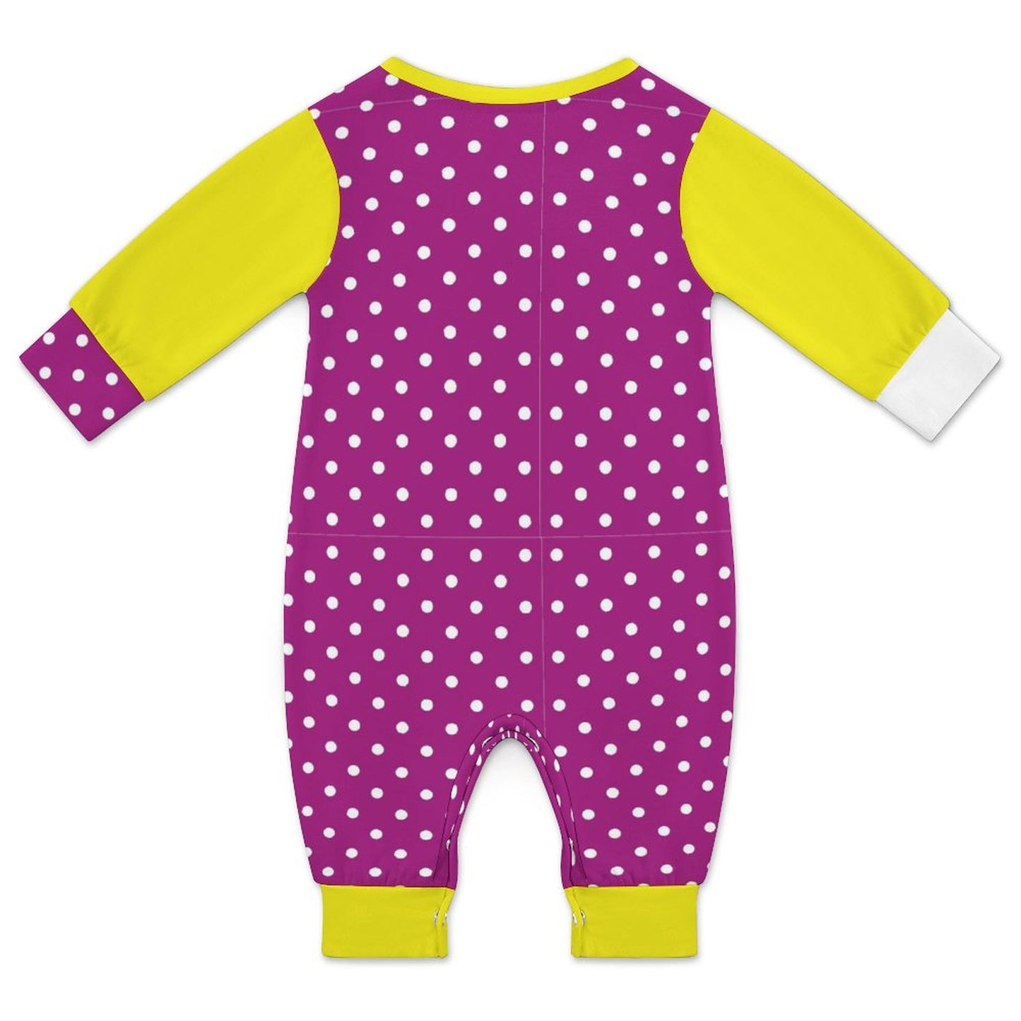 Baby Romper Purple White Dots