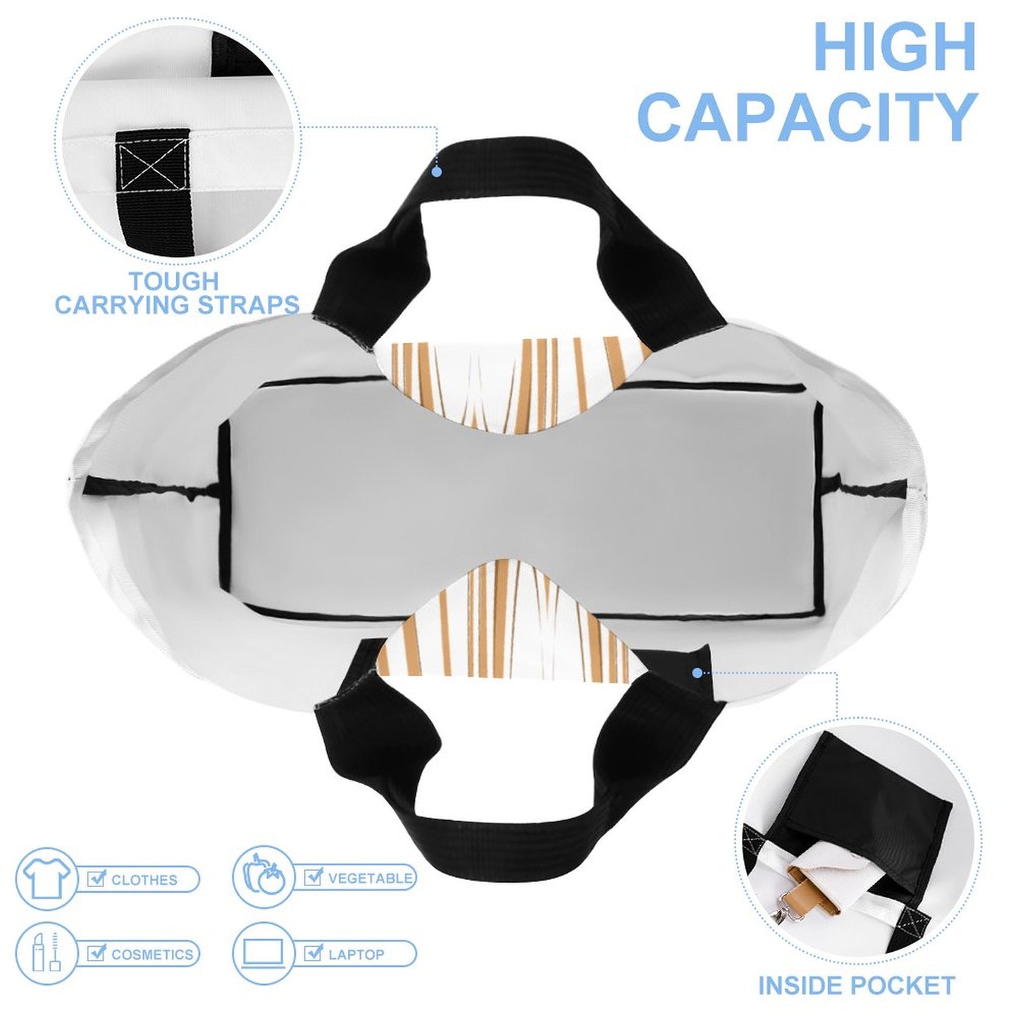 Large One Shoulder Shopping Bag