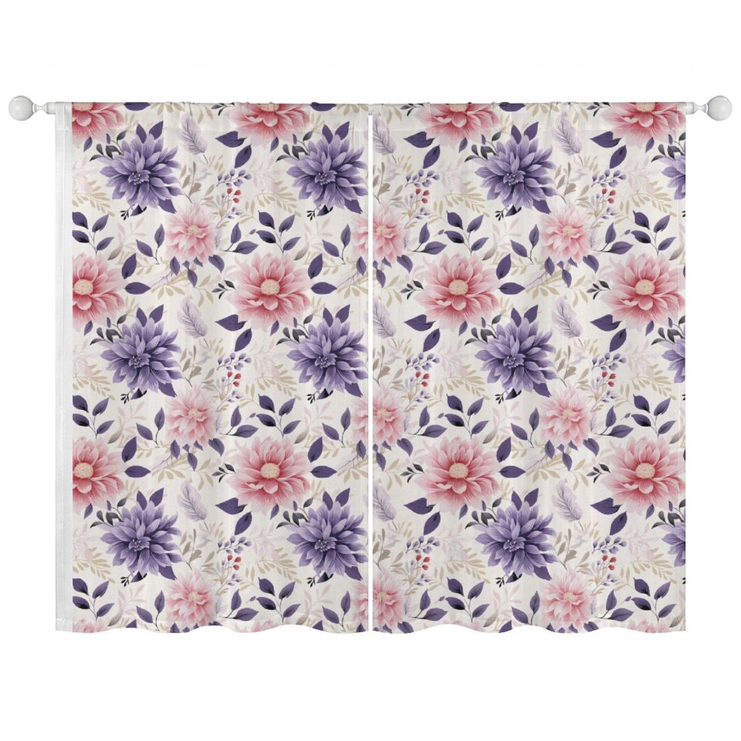 Sheer Curtain Flowers