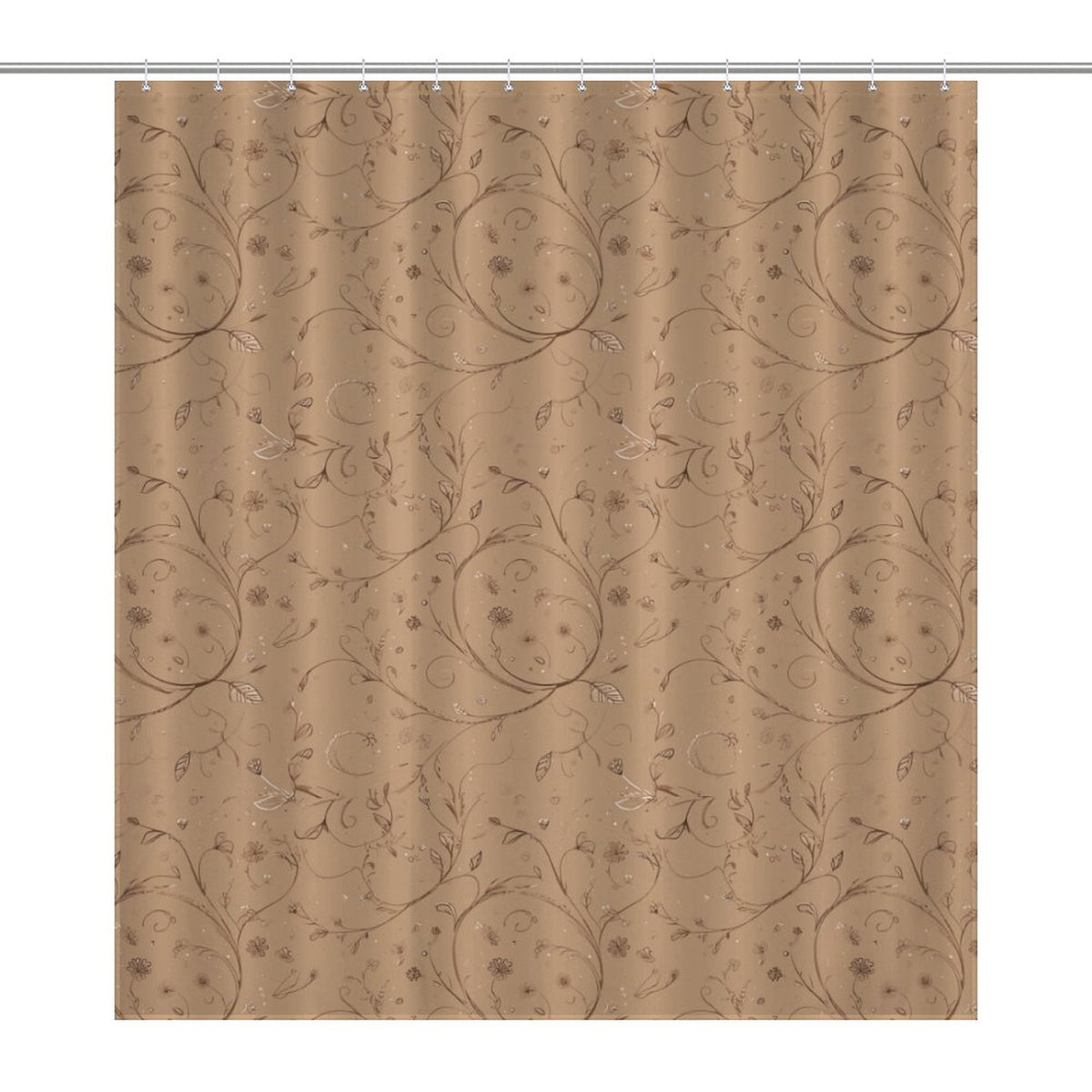 Brown shower curtain