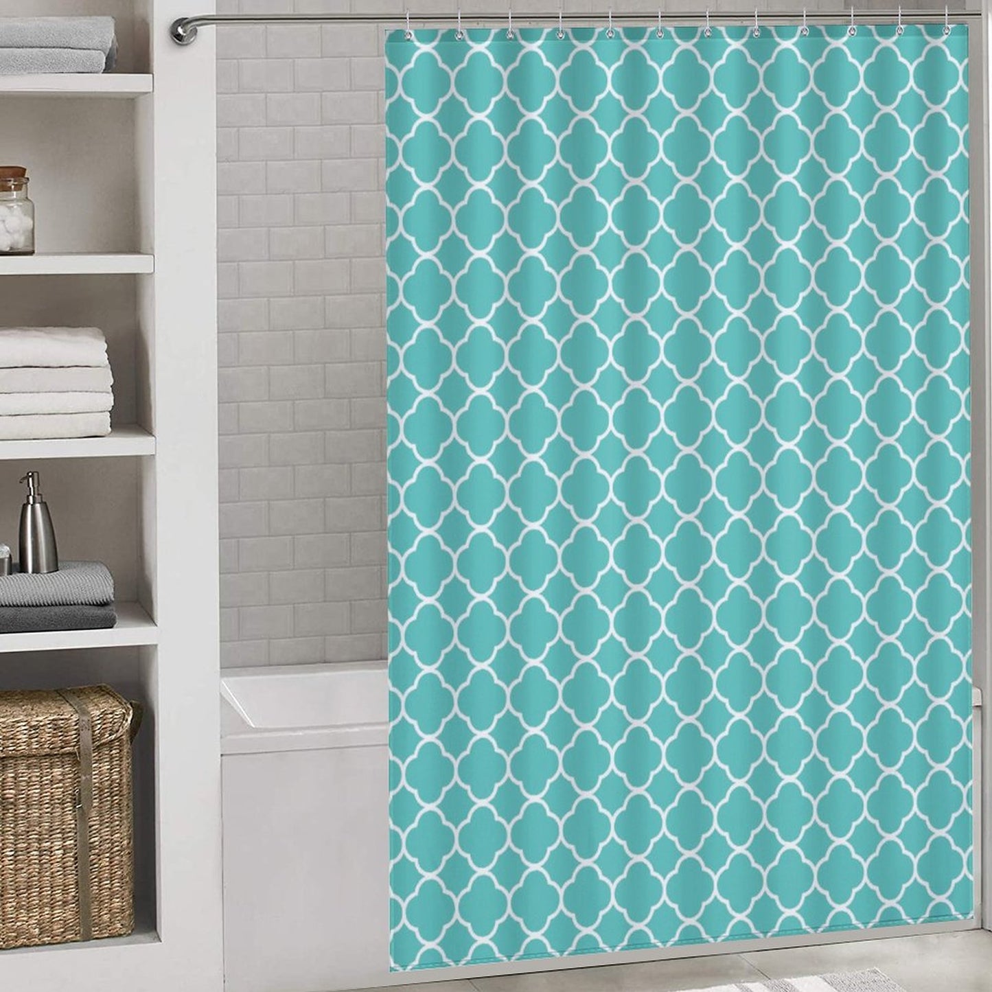Flower Shower Curtain - Teal