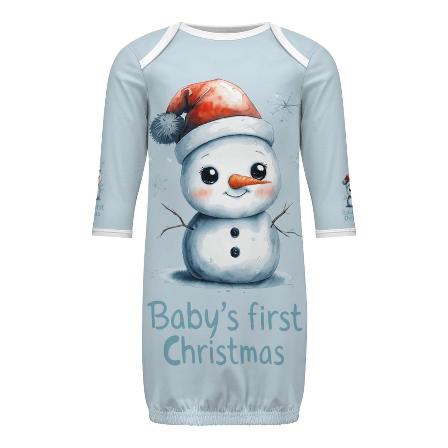 Baby's First Christmas Baby Faux Cotton Sleeper without Hat