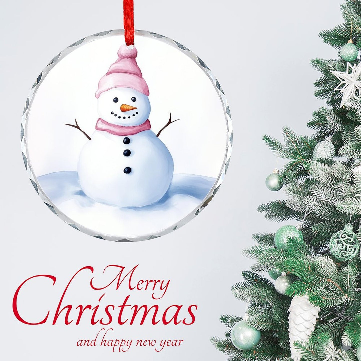 Glass Circular Ornament Pendant