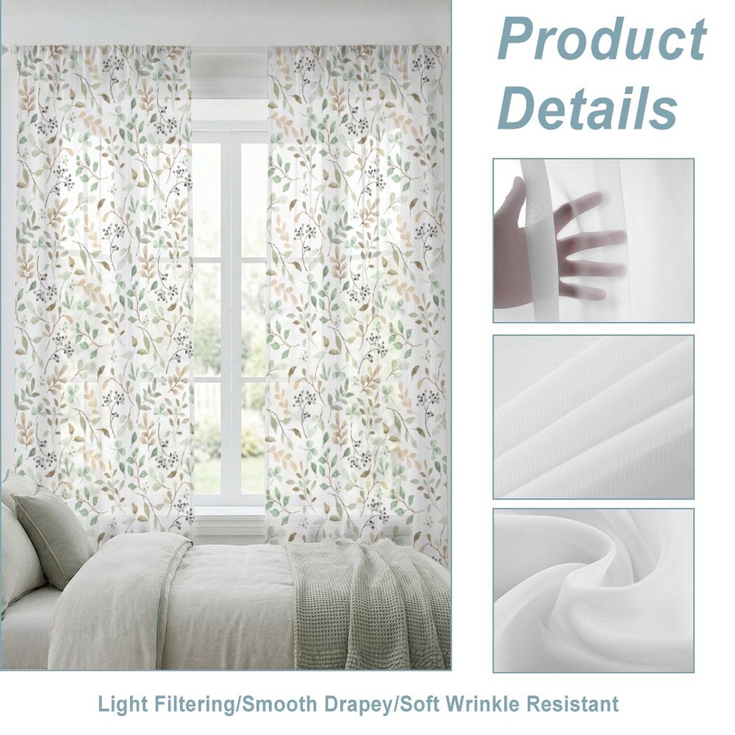 Sheer Curtain Botanical