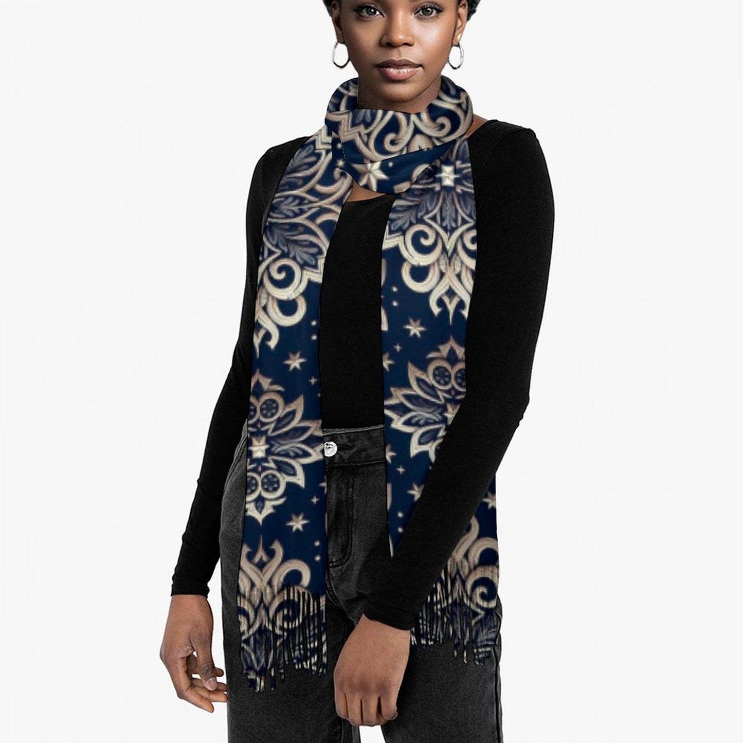 Cashmere-like Tassel Scarf