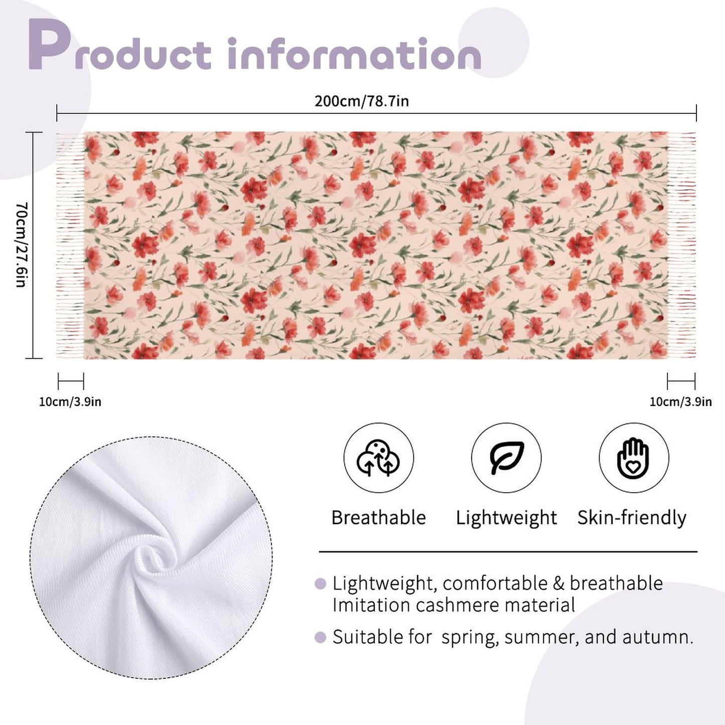 Cashmere-like Tassel Scarf