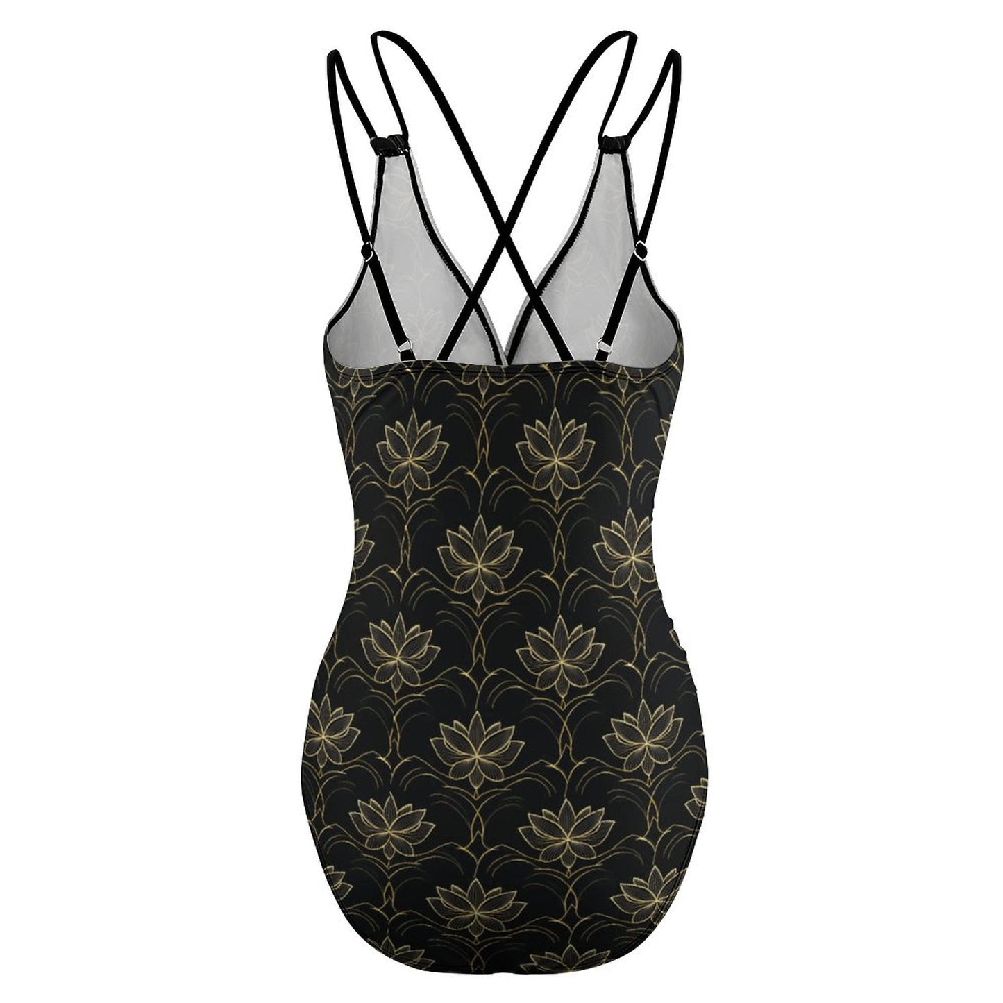 Women's One Piece Swimsuit Tummy Control V Neck Swimwear