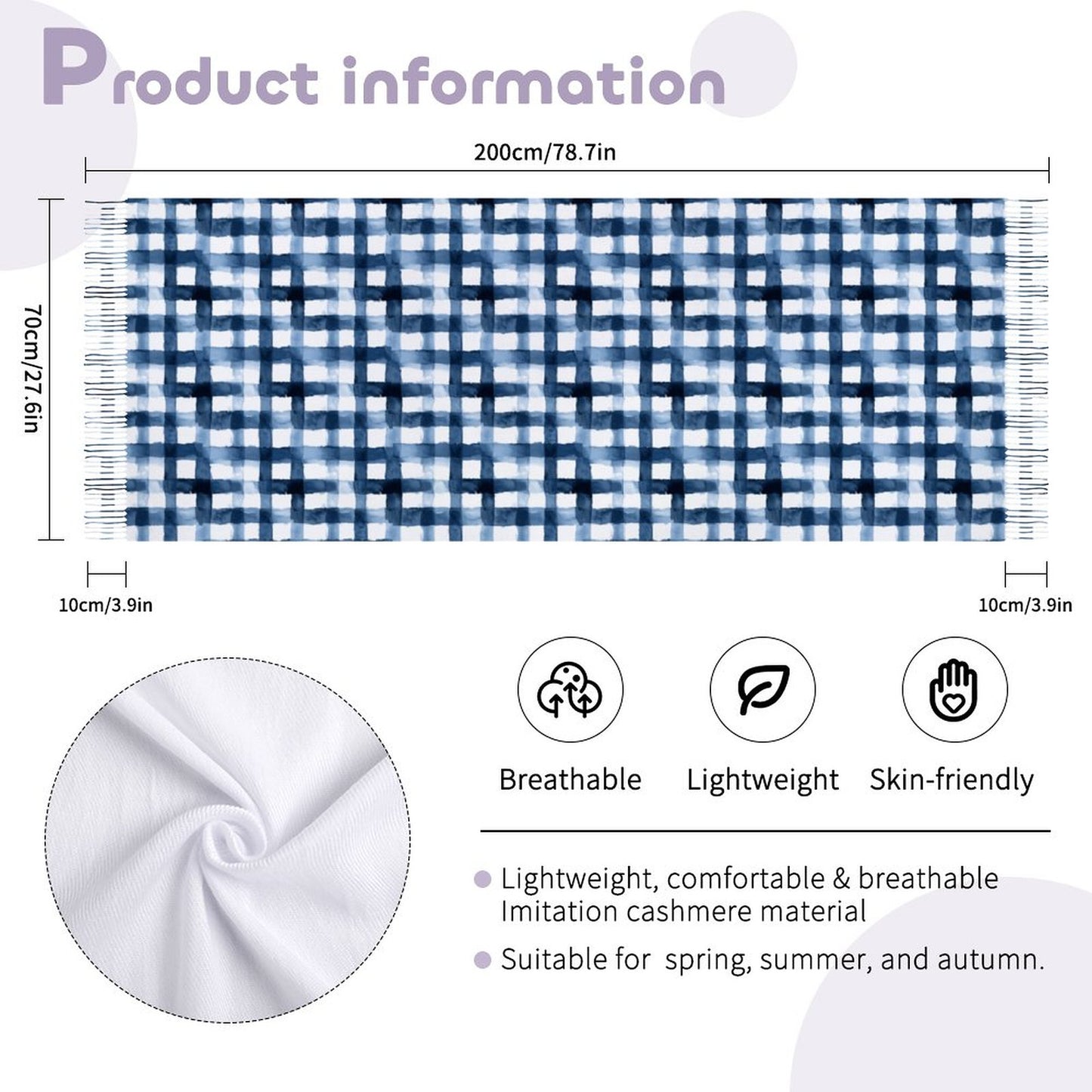 Cashmere-like Tassel Scarf