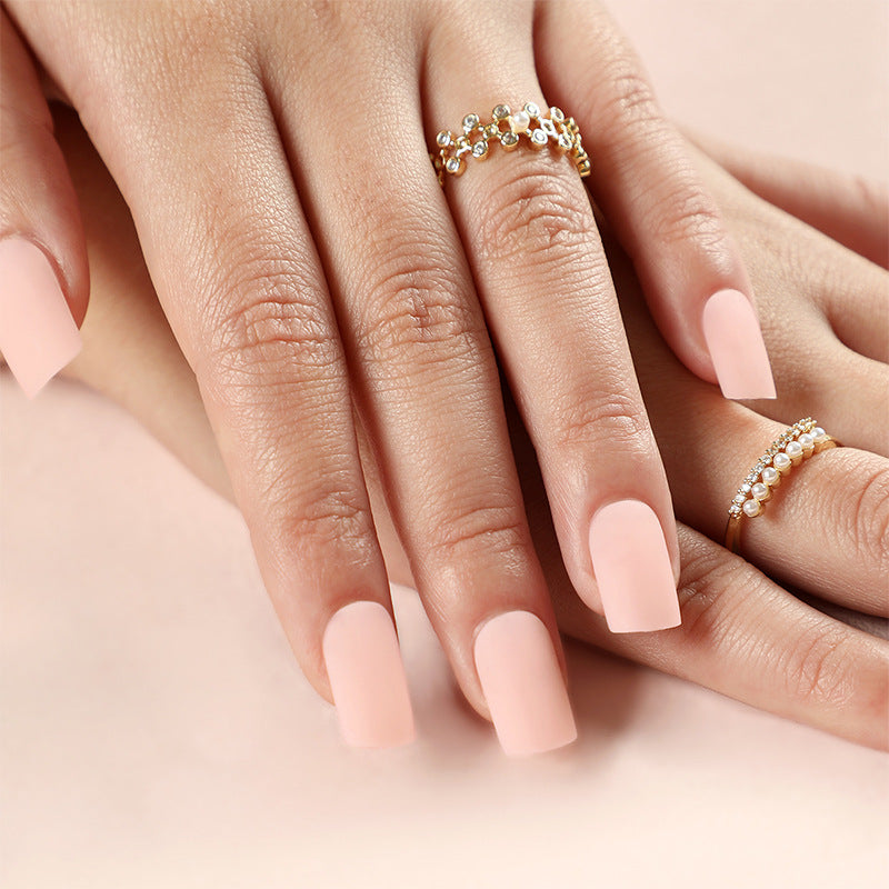 Press on nails wholesale solid color matte rectangular nail Press on nails piece Finished product Press on nails – Image 6