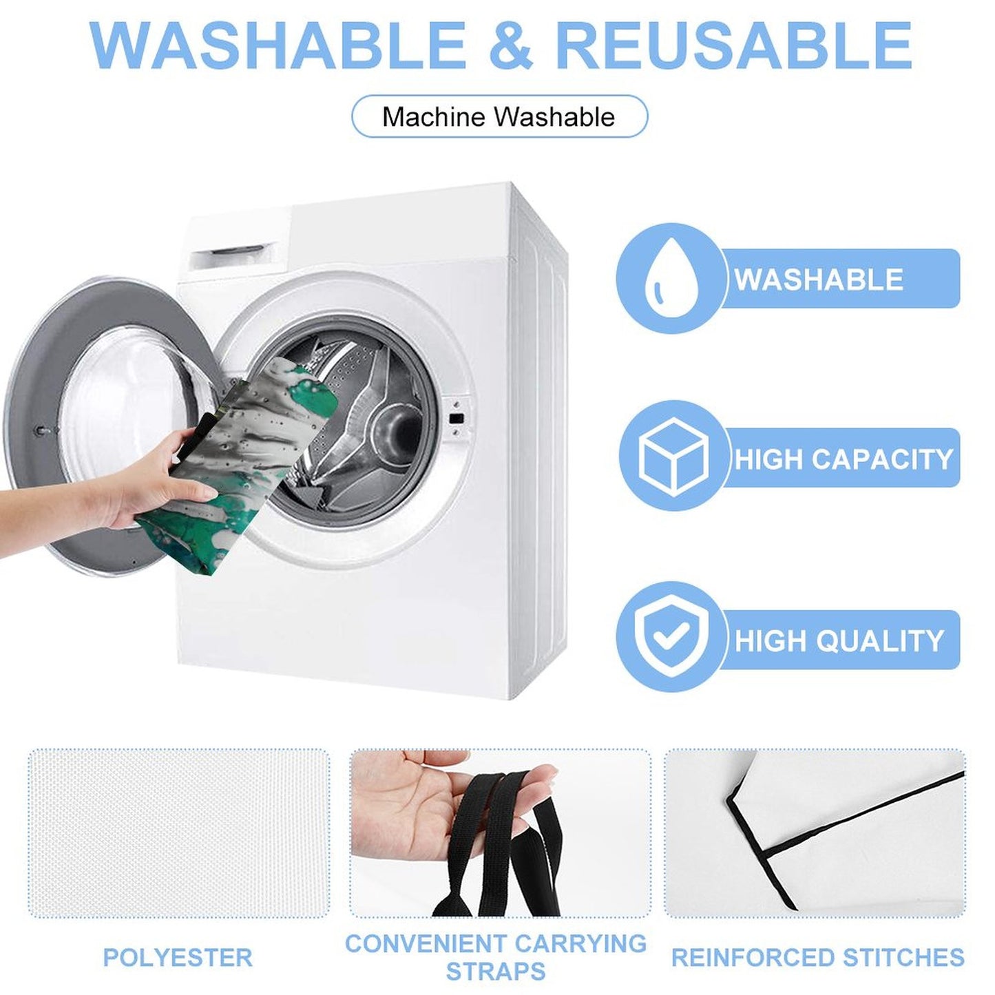 Large One Shoulder Shopping Bag Multicolor