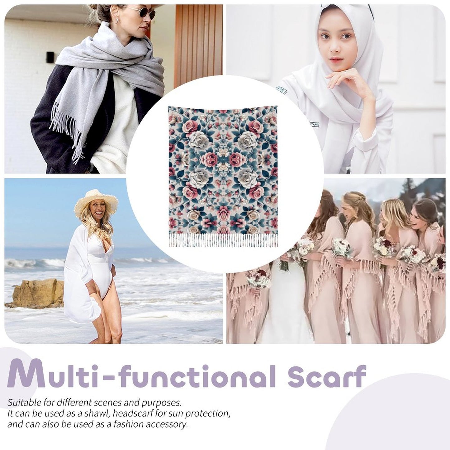 Cashmere-like Tassel Scarf