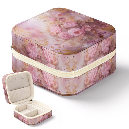 Box Organizer for Jewelry Pink flowers