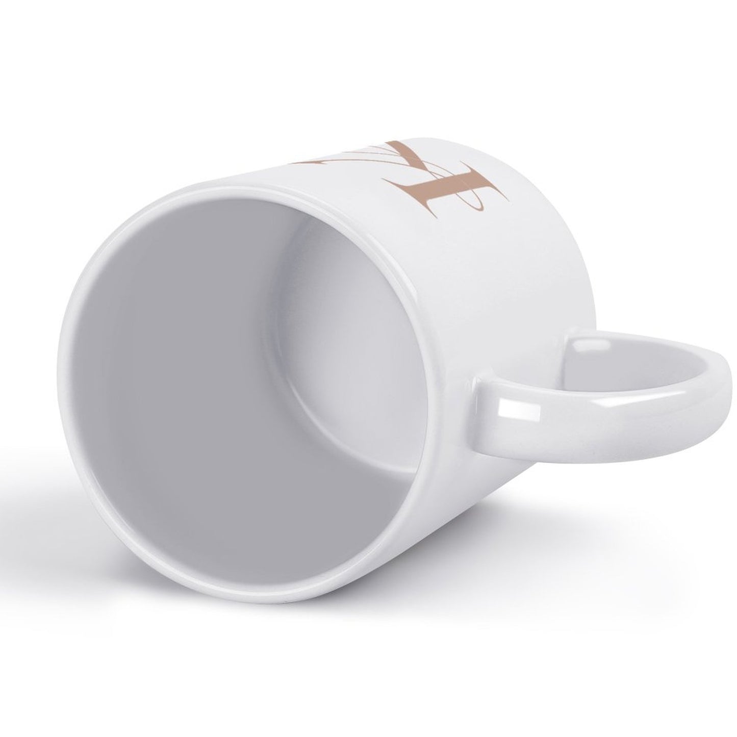 14oz White Ceramic Mug with Handle