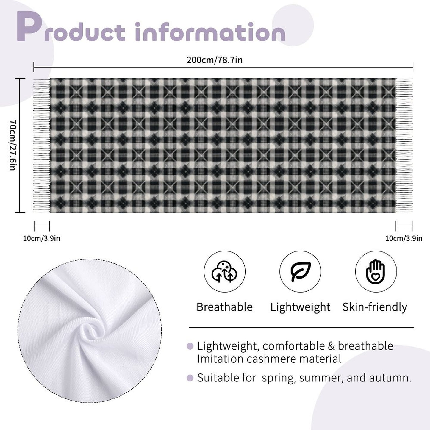 Cashmere-like Tassel Scarf