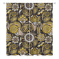 Sheer Curtain Black, White and Yellow