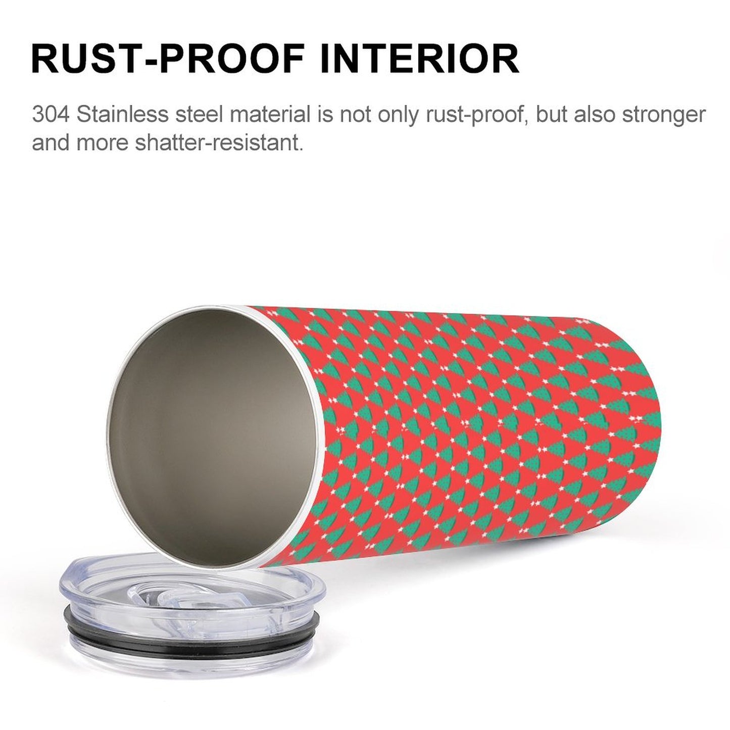 20oz Skinny Stainless Steel Straight Cup-With Lid