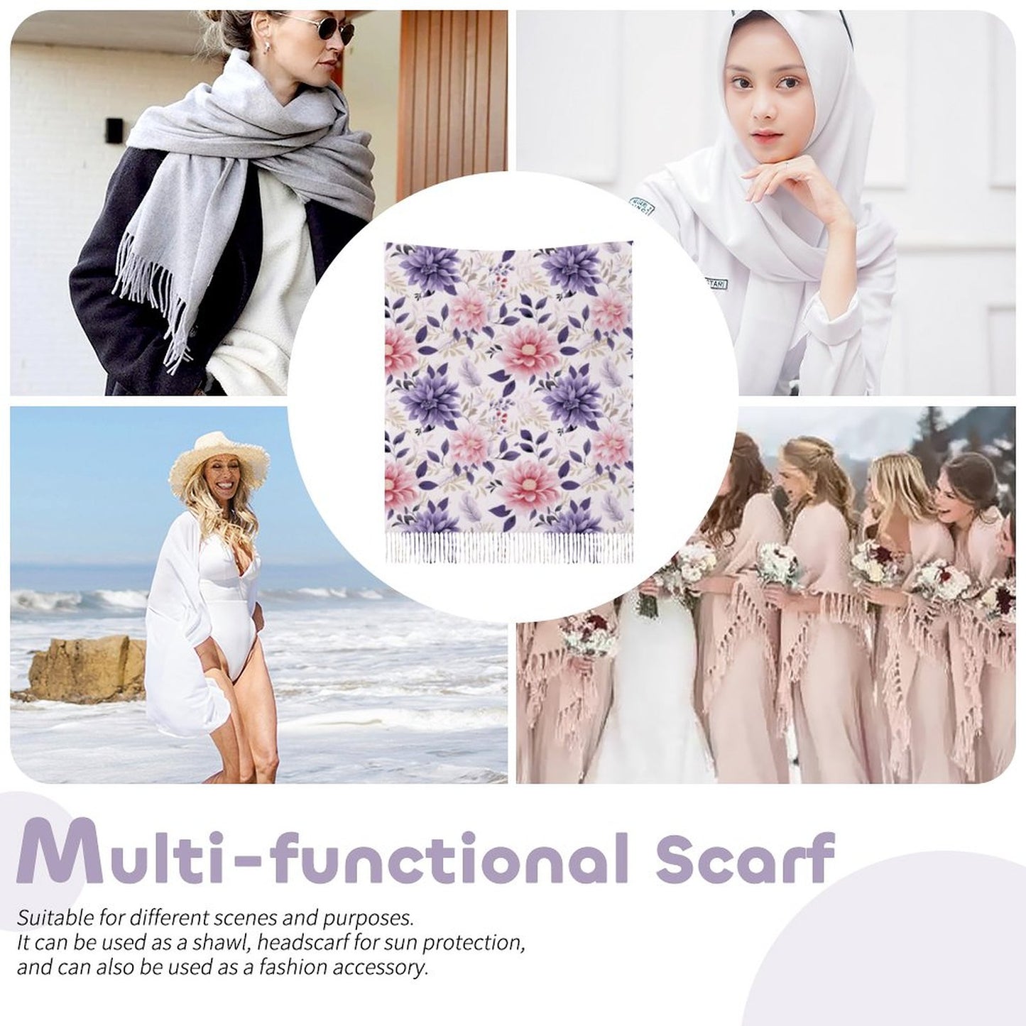 Cashmere-like Tassel Scarf