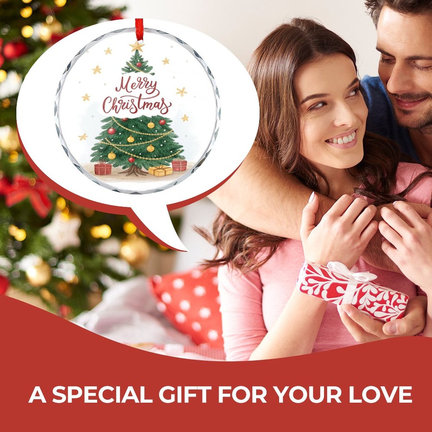 Glass Circular Ornament Pendant