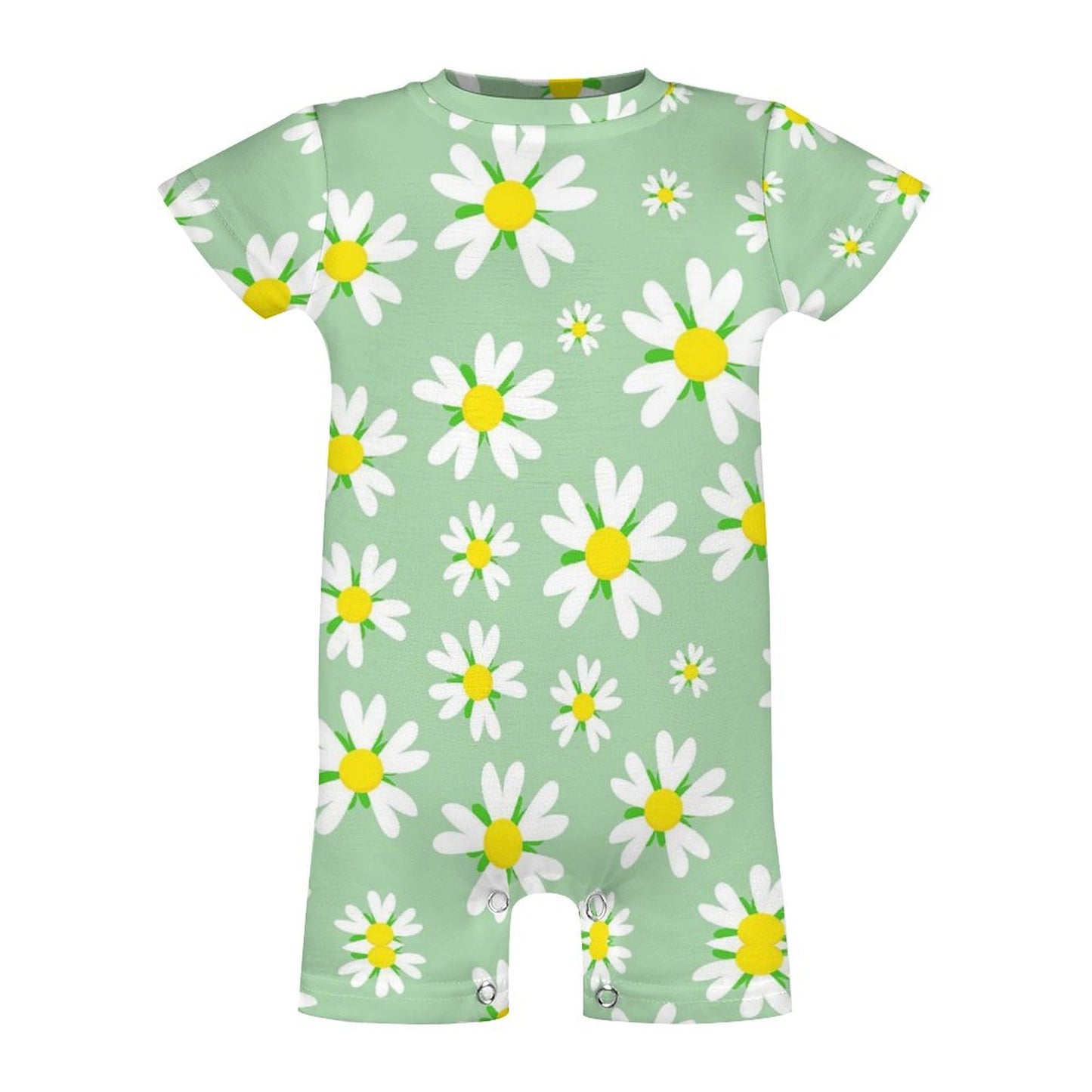 Faux Cotton Short Sleeve Baby Bodysuit Romper