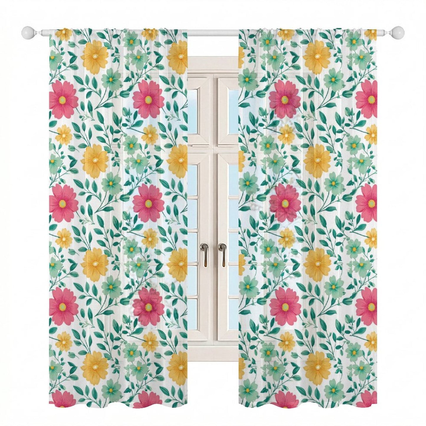 Sheer Curtain Flowers
