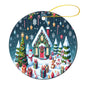 Round Christmas Ceramic Ornament (Glossy Surface)