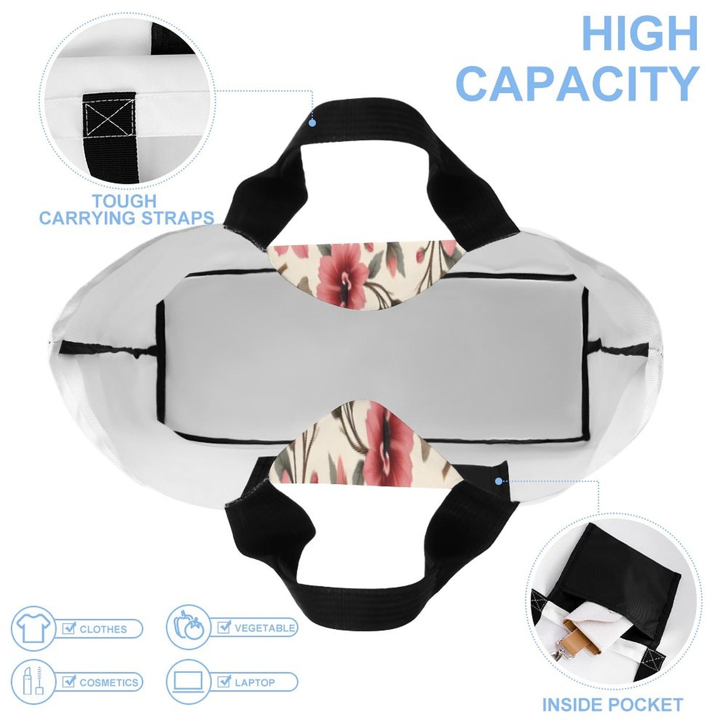 Large One Shoulder Shopping Bag