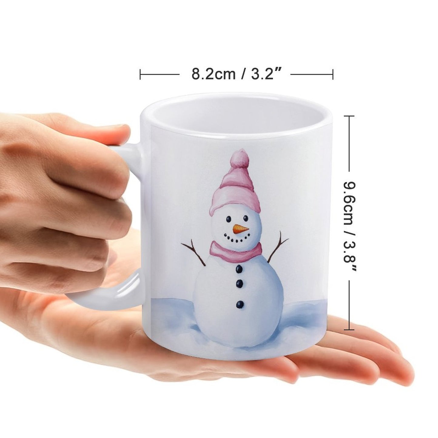 11oz White Mug - Snowman