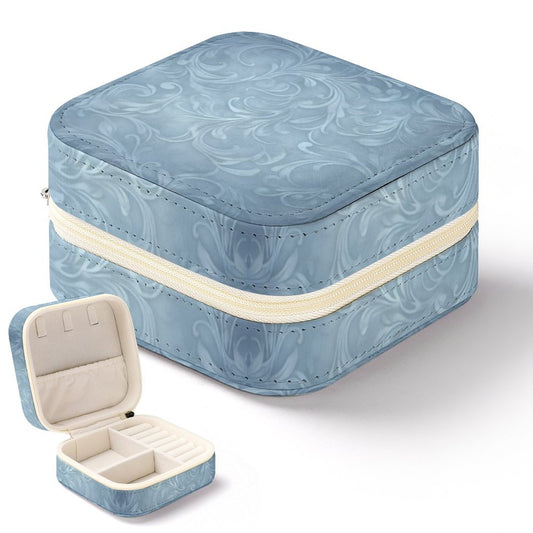 Box Organizer for Jewelry - Blue Swirls