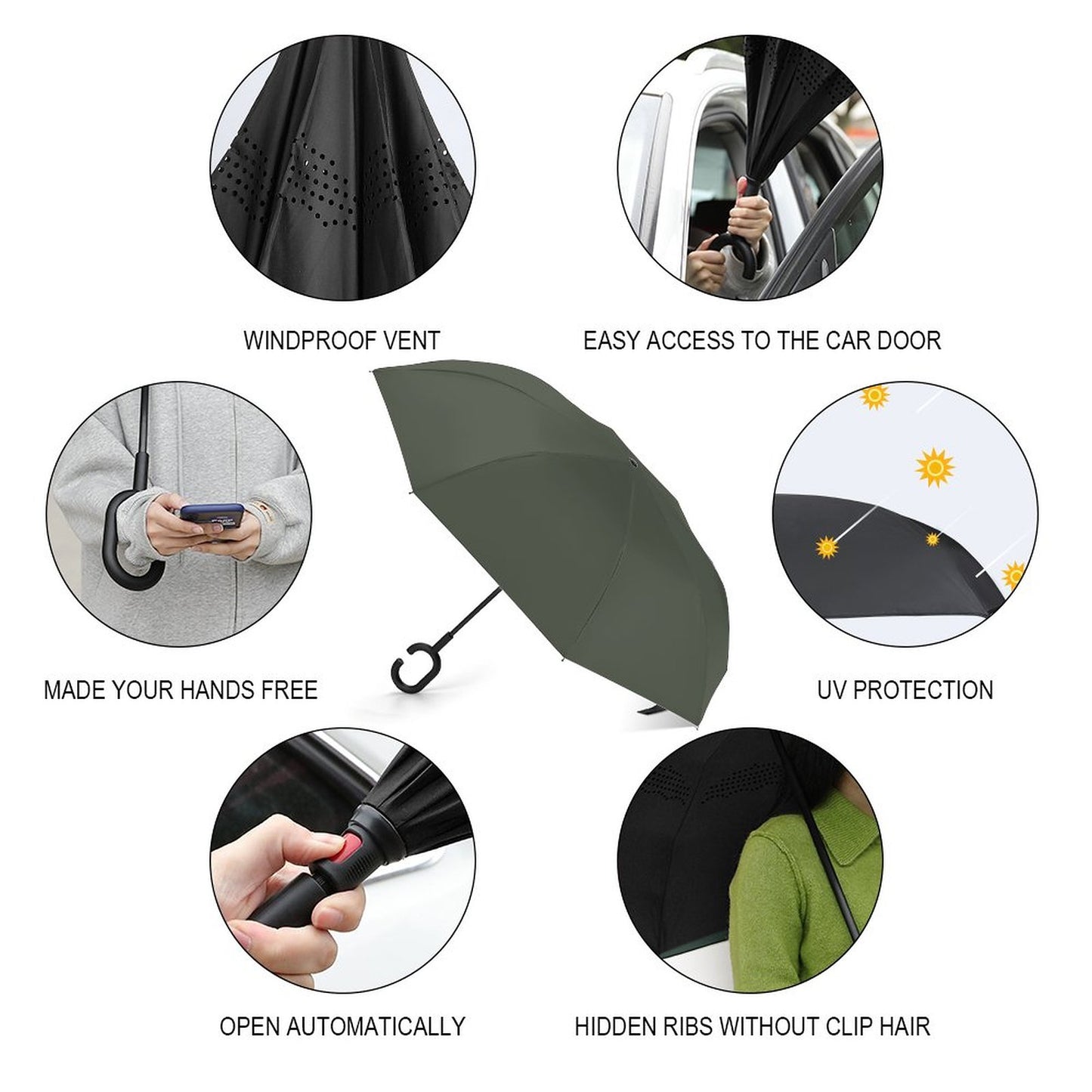 Car Reverse Umbrella