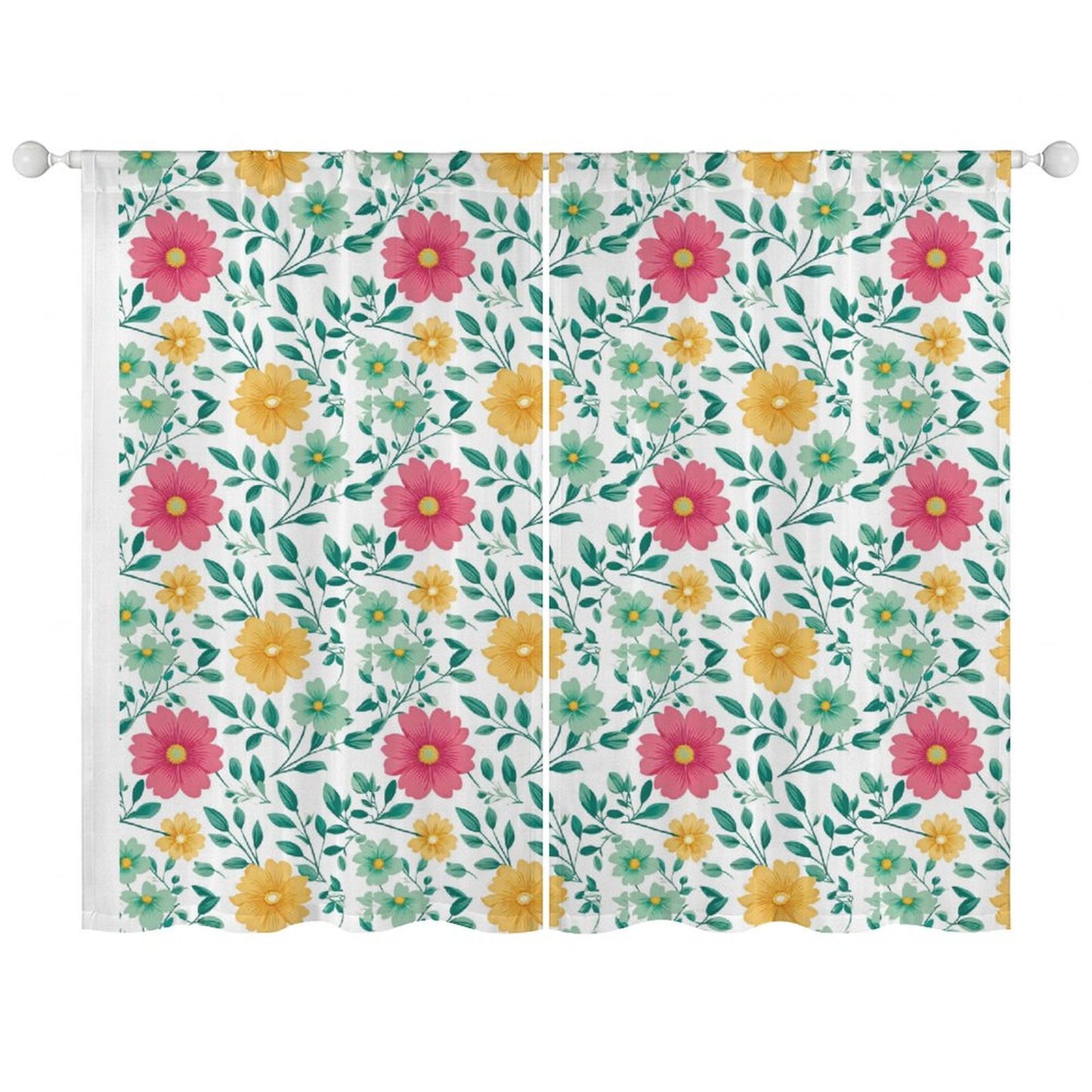 Sheer Curtain Flowers