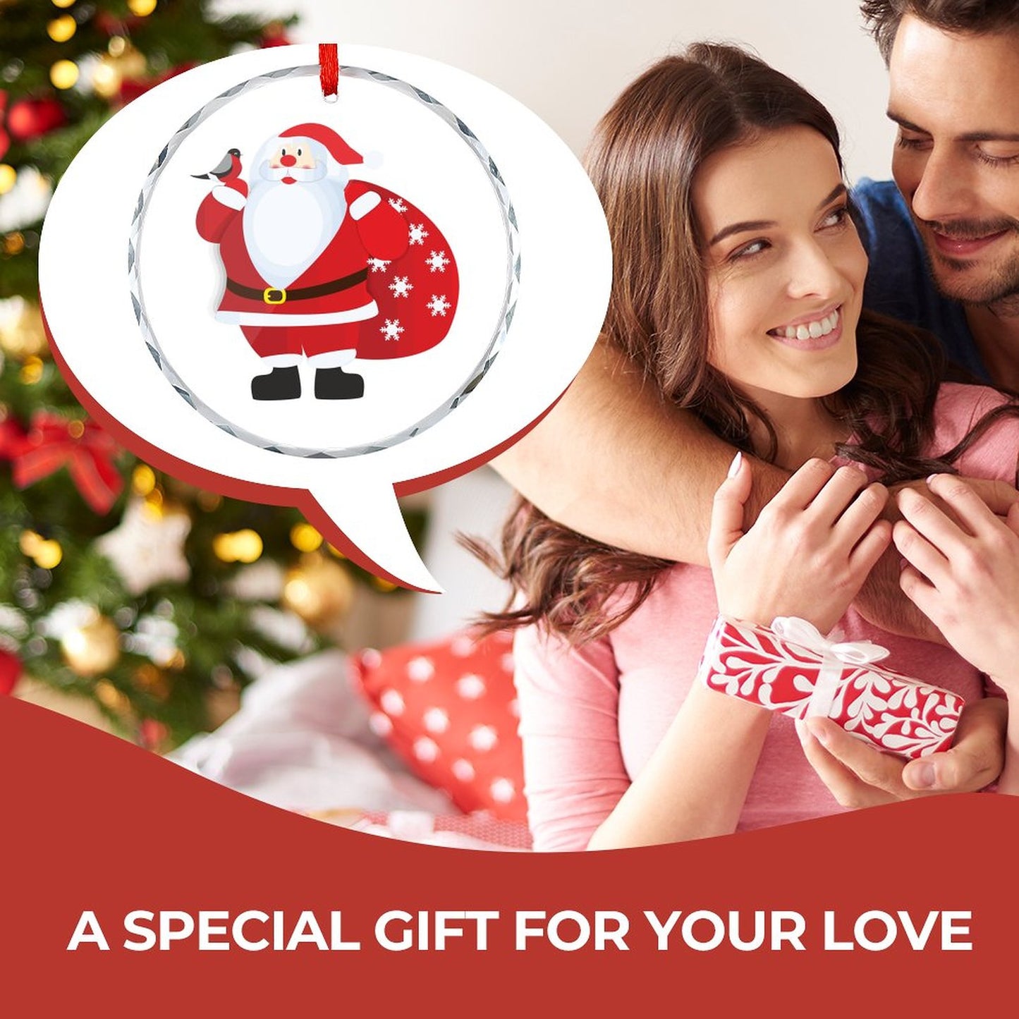 Glass Circular Ornament Pendant