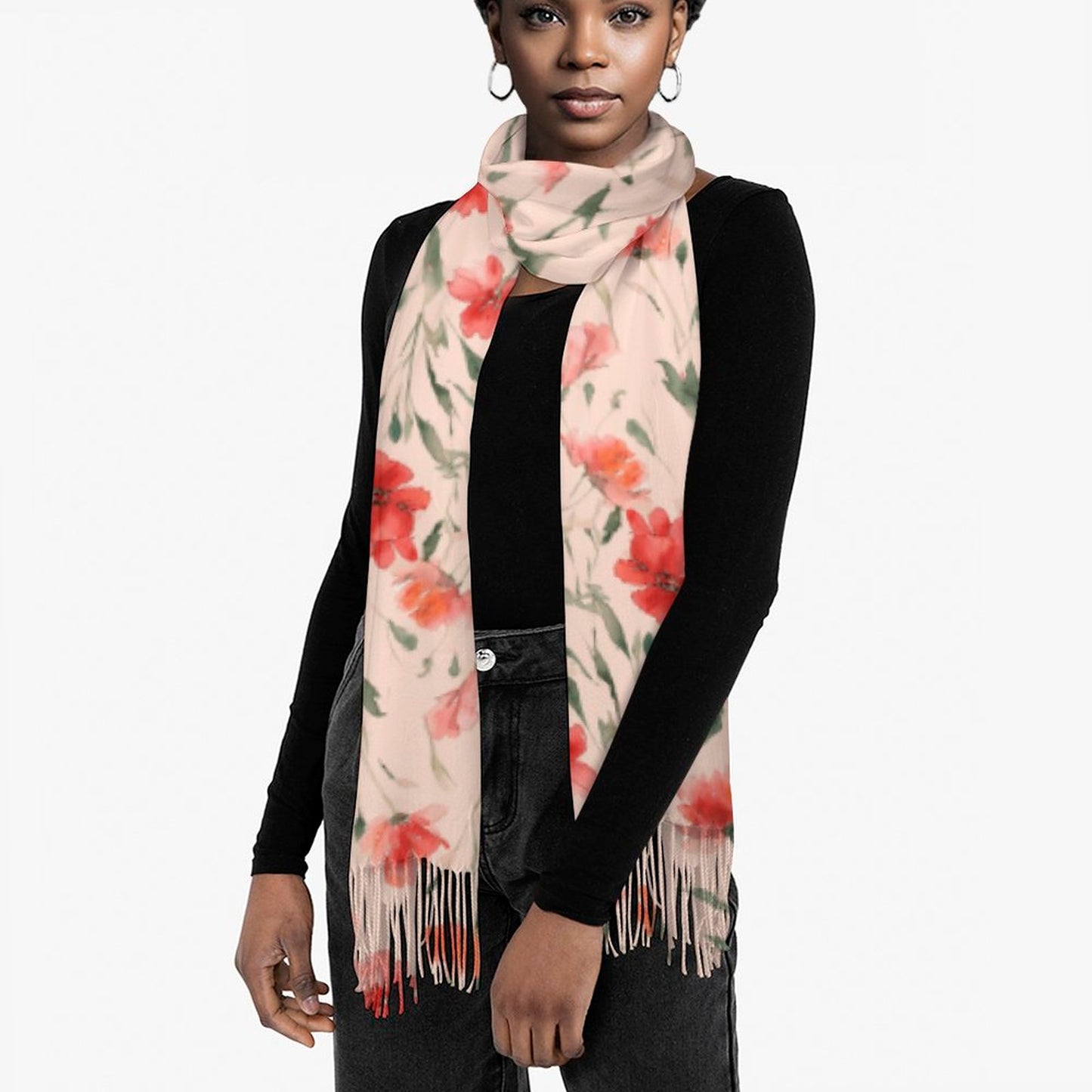 Cashmere-like Tassel Scarf