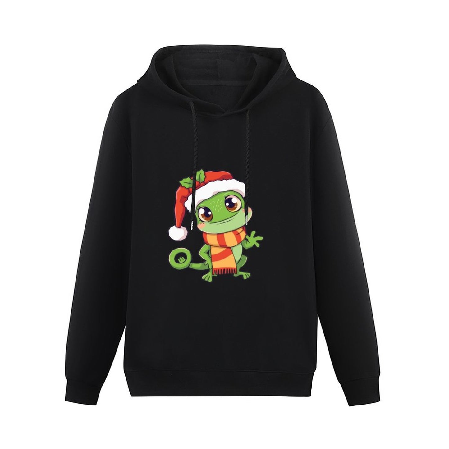 Cotton Children's Hoodie (Front Printing) Holiday Gecko