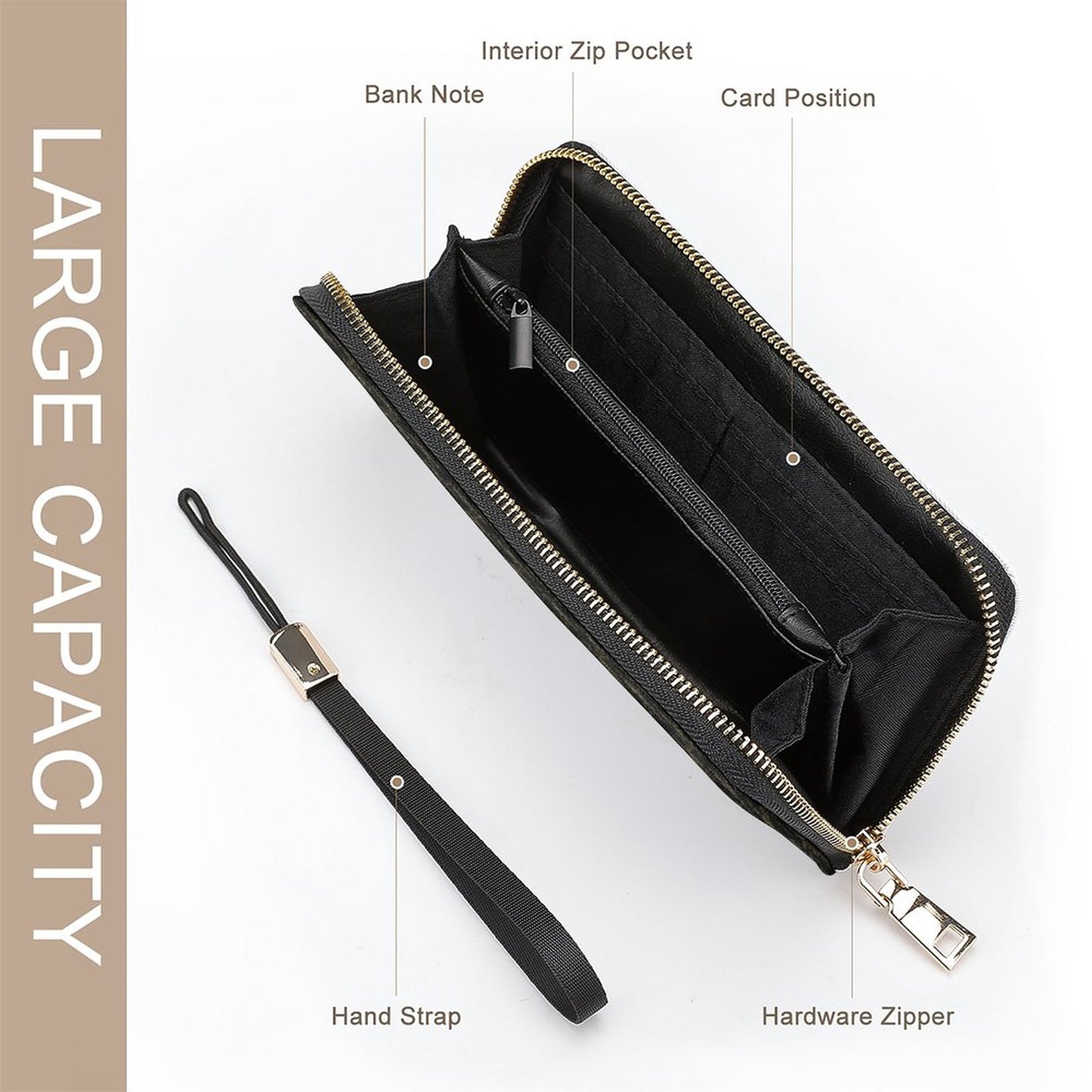 Horizontal Wristlet Wallet