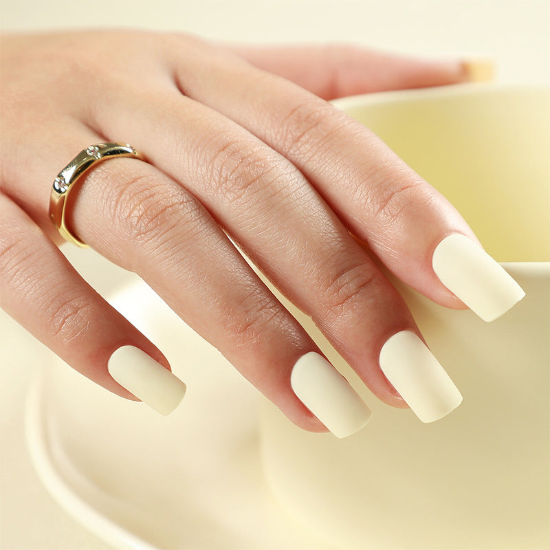 Press on nails wholesale solid color matte rectangular nail Press on nails piece Finished product Press on nails – Image 12
